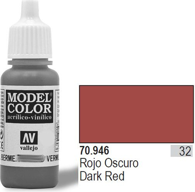 Bojë akrilike Vallejo Model Color Dark Red, 17ml, e kuqe e errët
