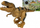 Lodër dinosauri Leantoys Tyrannosaurus Rex, me drita, kafe