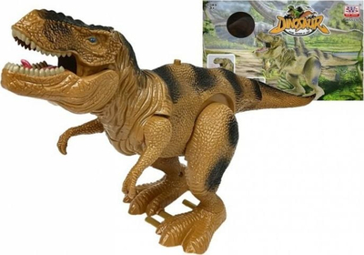 Lodër dinosauri Leantoys Tyrannosaurus Rex, me drita, kafe