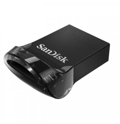 USB SanDisk Ultra Fit, 256GB, USB 3.2, e zezë