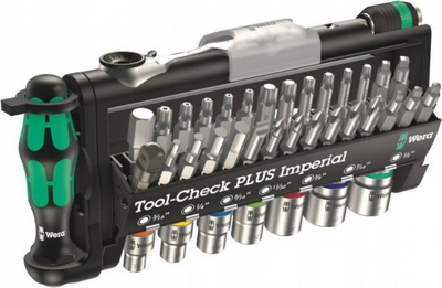 Set veglash Wera Tool-Check Plus Imperial, komplet bitash dhe çelësash, plastik i zi