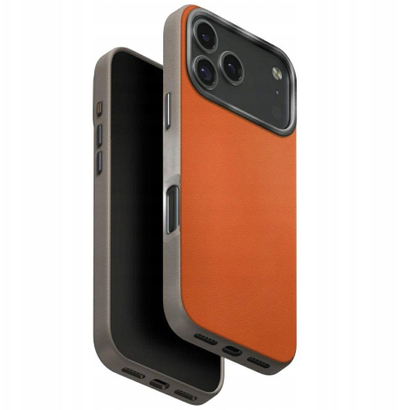 Këllëf Uniq Lyden DS për iPhone 17 Pro, Magclick Charging, portokalli gri