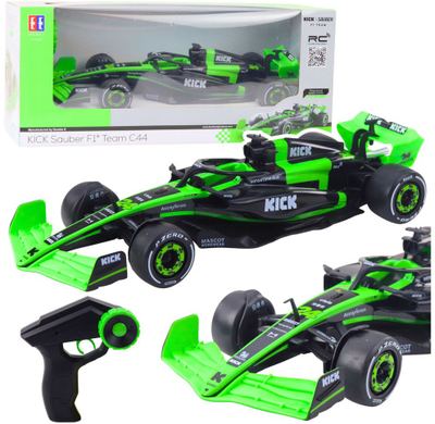 Makinë garash me telekomandë Sauber F1 C44, shkalla 1:16, 33 cm, e zezë me jeshile