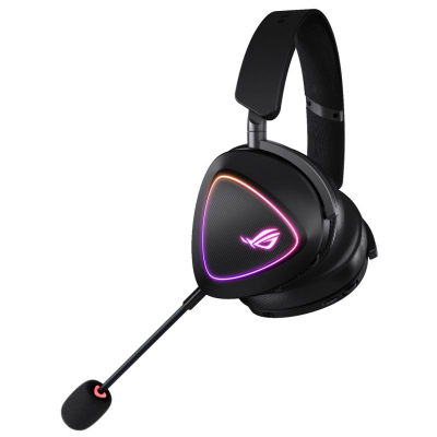 Headset gaming ASUS ROG Delta II Wireless, tri-modal, me mikrofon, i zi