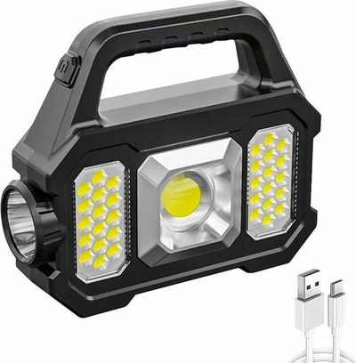 Prozhektor dore ZD103, LED me diell, 4000mAh, i zi
