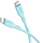 Kabllo USB C Goobay Silicone, 1.5m, 60W, turkeze