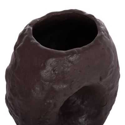 Vazo dekorative Namentis HM4673.07S, terrakote, 22x13x28 cm, ngjyrë çokollatë