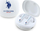 Безжични слушалки US Polo DH Logo, Bluetooth 5.4, со кутија за полнење, бели