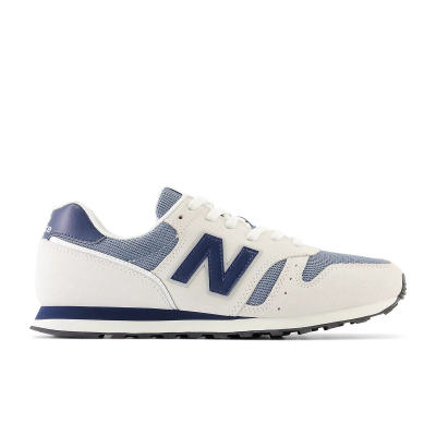 Atlete New Balance ML373 Leather, lëkurë edhe tekstil, për veshje të përditshme, të bardha