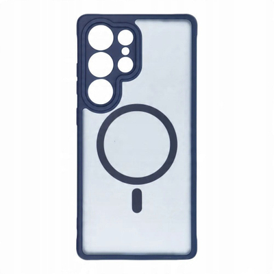 Mbulesë telefoni Full Matte Mag Cover për Samsung S25 Ultra, që shkon me MagSafe, blu