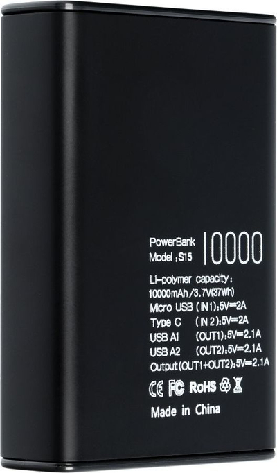 Powerbank Puridea S15, 10000mAh, 2x USB, i zi
