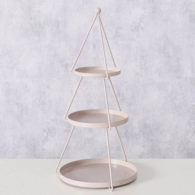 Standi dekorativ Boltze Home Jogan, 3 kate, 46cm, bezhë