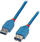 Kabllo USB 3.0 Lindy Pro 31900, 0.5m, Type A mashkull me Type A femër, blu