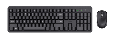 Komplet tastierë edhe maus Trust Ody II, wireless, 1600 DPI, i zi
