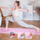 Tapet yoga HMS YM10, TPE, dy shtresa, rozë e hapur
