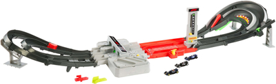 Set pistë garash Mattel Hot Wheels Racing Formula 1 Grand Prix Circuit, 3 makina F1, me ngjyra të ndryshme