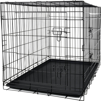 Kafaz metalik për kafshë Funfit Home&Office XXL, 107x70x77.5cm, palosshëm, i zi