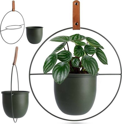 Mbajtëse vazoje e varur Home Styling Collection, metal, 30 x 15 x 30 cm, jeshile