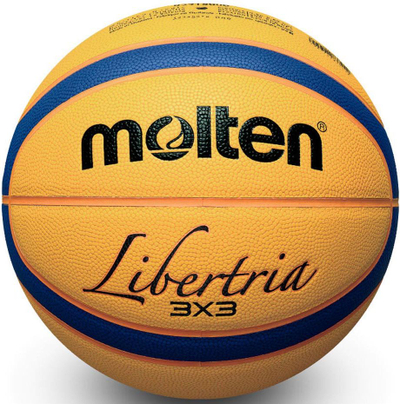 Топка за кошарка Molten B33T2000, за надворешна игра 3x3, големина 6, жолта и сина