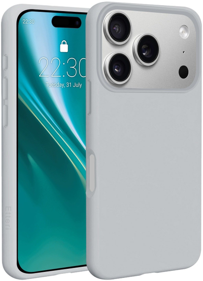 Mbulesë Etteri Silicone Mag për iPhone 17 Pro Max / 18 Pro Max, MagSafe, e argjendtë