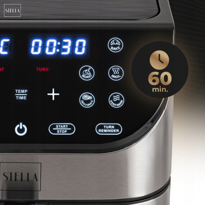 Fritezë ajri Stella STAF-1500-6-IX, 1500W, 6L, argjendi