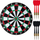Set shenjestre darts SISAL Dartboard, 36 cm, 6 shigjeta metalike, shumëngjyrëshe