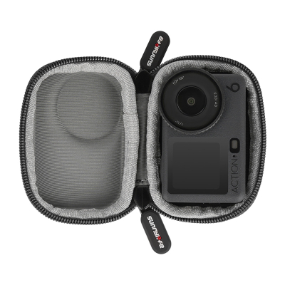 Kuti mbrojtëse Sunnylife Mini Body Case për DJI Osmo Action 6, me karabinë, e zezë