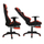 Karrige gaming SPEED me këmbalec, 72×76.5×123.5 cm (HM1064.01), zezë/ kuqe