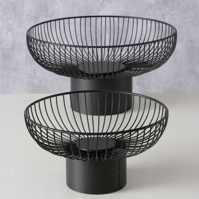 Set qëndroresh frutash Boltze Cindy, metal, 2 copë, i zi