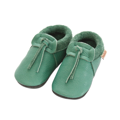 Këpucë bebe Baobaby Mokasine, lëkurë natyrale, madhësia XS, mente