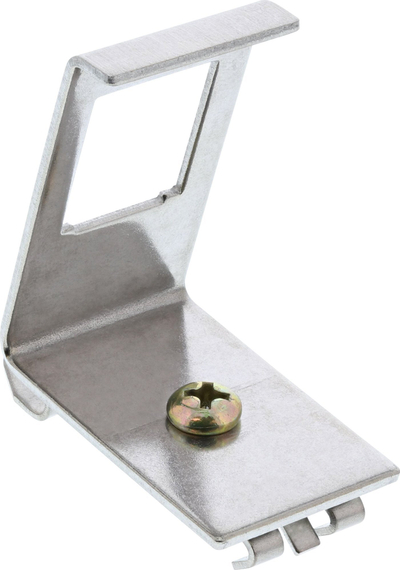 Mbajtëse keystone për shinë DIN InLine, 1 port, metal, argjend