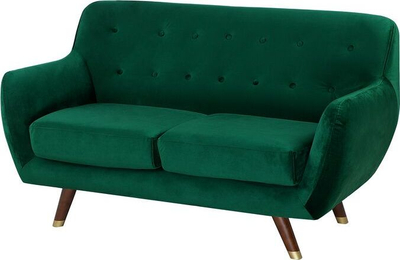 Divan BODO Velvet, 2 vendsh, kadife, jeshile smerald
