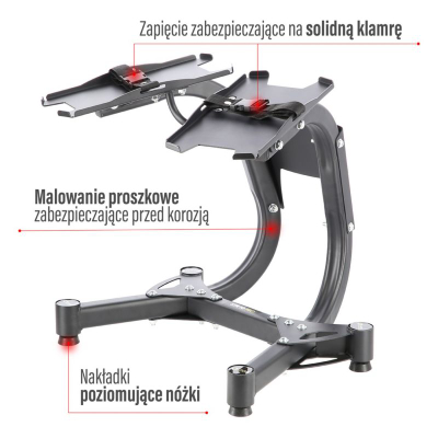 Raft për hantela HMS Premium STR10 Pro, deri 100 kg, i zi