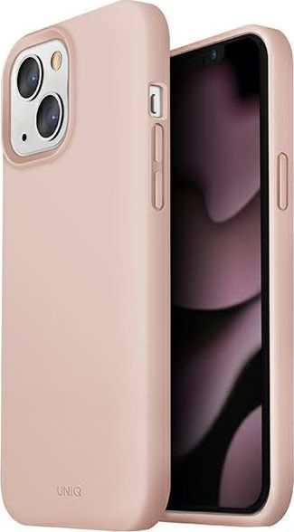 Kapak telefoni Uniq Lino për iPhone 13, silikon, rozë