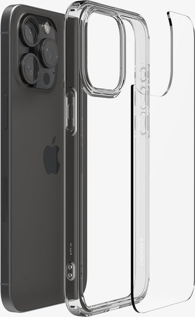 Mbulesë telefoni Spigen Ultra Hybrid për iPhone 15 Pro, 6.1", transparente, space crystal