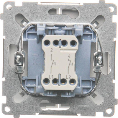 Ndërprerës i dyfishtë Kontakt-Simon Basic NO 10AX (BMP2.01 / 11), 250V, i bardhë 