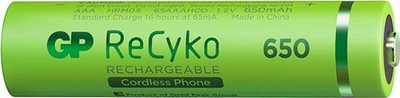 Полначливи батерии ГП Ресико 650 ААА, 650mAh, 1.2V, пакување 2 парчиња