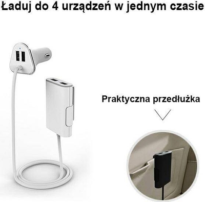Karikues veture Awei C-400, 4x USB A, 2A, i bardhë