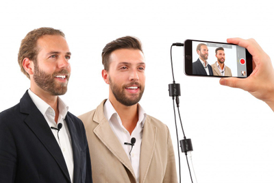 Mikrofon lavalier IK Multimedia iRig Mic Lav, set 2 copë, për telefona, i zi