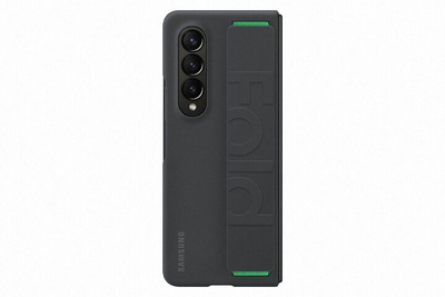 Mbrojtëse silikoni me rrip Samsung për Galaxy Z Fold 4, e zezë