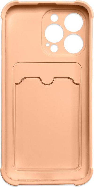 Заштитна маска за телефон Xiaomi Redmi Note 9, тврд силикон, џеб за картички, праска боја