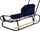 Dyshek slitë Soft Sled Mattress, 3 mbërthime, për fëmijë, blu e errët