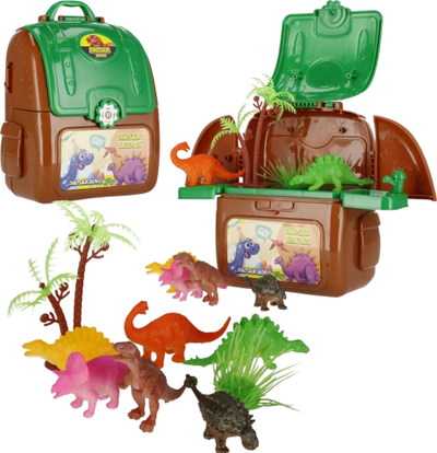 Set lodrash dinosaur me gjëra shtesë MEGA CREATIVE 510461, me çantë shpine, shumëngjyrësh