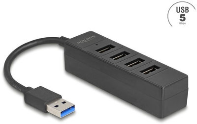 Hub USB Delock 4 porta, USB 3.0, 5 Gbps, i zi