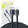Kabllo USB Baseus Crystal Shine BSU3102BLK, USB A në USB C, 2m, 100W, e zezë