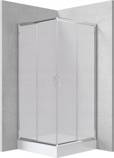 Кабина за туширање MN Design, 80x80 cm, акрилна када, бела