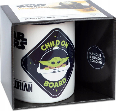 Filxhan Disney Star Wars The Mandalorian Child on Board, për çaj dhe kafe, me brendësi blu
