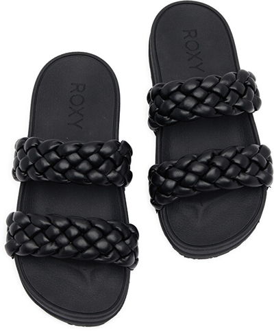 Sandale Roxy SLIPPY BRAIDED, të zeza