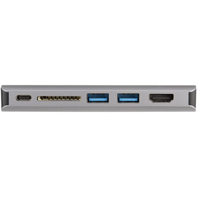 Përshtatës shumëportësh Startech, USB-C, HDMI/VGA, 100W, gri