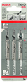 Set sharra xhigso Bosch 2608630558 Clean Wood, 1 Lug, paketë 3 copë, argjend
